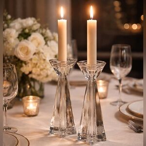 Mikasa Penthouse Crystal Candlestick Holders Pair Screen Used Cruel Intentions